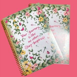 Dragonflies, Butterflies & Flowers pair of 2 NEW Journals- 200 page spiral bound